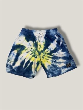 Maui and Sons Blue & White Tie-Dye Shorts (Medium)